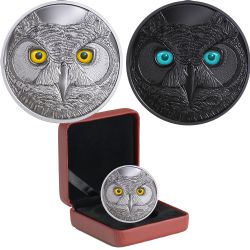 IN THE EYES OF THESE IMPRESSIVE ANIMALS -  GREAT HORNED OWL 01 -  2017 CANADIAN COINS